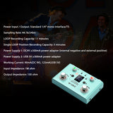 M-VAVE LOST TEMPO Effect Pedal Drum &amp; Looper Effector Double Footswitch Looper Pedal 30 Drums &amp; 4 Loops High Precision Tuner