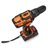 Rechargeable 21V Electric Drill Cordless 2 Speed Adjustable Wireless Electric Screwdriver 18+3 Clutch Setting Power with Battery