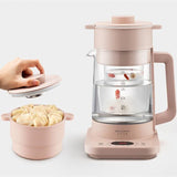 220V 1.5L Electric Stewing Pot Intelligent Multifunction Household Steaming Cooker Mini Glass Kettle Stewer Cooking Machine