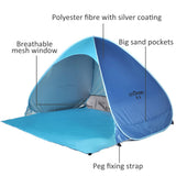 Outdoor Camping Tent Pop-up Fun-Play Tent Automatic Instant Tent UV Protection Tent Sun Shade Awning for Camping Beach Backyard