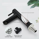 Faucet Black Stainless Steel Kitchens Bathroom Single Cold Faucet Sitting Wrench Type Single Hole Paint Basin Faucets Bathroom
