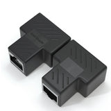 5PCS 1 To 2 Way LAN Ethernet Network Cable Splitter Adapter RJ45 Female Splitter Socket Connector Adapter For Laptop
