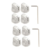 2X Transparent Flat Guitar Bass Knob Amp Amplifier Effect Pedal Knobs Guitar Accessories