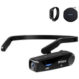 ORDRO EP6 Camcorder 4K Mini Body Camera Head Wearable Video Camera 1080P 60FPS Vlog Camera with Remote and 64 Memory Card