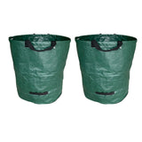 2pcs Refuse Sack Woven Cloth Rubbish Leave Garden Waste Bag Reusable Foldable Cleaning Heavy Duty Collecting With Handle Trash