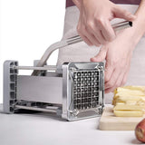 French Fry Cutter, Professional Potato Cutter Stainless Steel with 1/2-Inch Blade Great for Potatoes Carrots Cucumbers