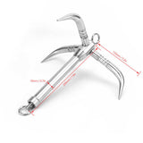Bow Anchor Roller Stainless Steel Foldable Grapnel Anchor Triple Grip 316 Stainless Steel Hardware for Boat Yacht Rafts Canoes