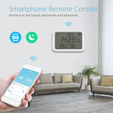 Tuya WiFi Temperature Humidity Light Detection Alarm Clock 4 In 1 Intelligent Sensors Household Temerature Humidity Sensors