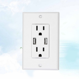 1 Pc Wall Socket 2.4A US Plug 2 Port Outlet Dual USB Wall Socket Panel Socket for Living Room Office