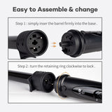6 in 1 Curling Iron LCD Ceramic Hair Crimper 9-32mm Professional Hair Curler Wand Beauty Hair Crimp Corrugation Styling Tools