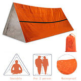 2 Person Emergency Shelter Camping Tube Emergencys Tent Outdoor Safety Survival Kit Thermal Blanket SOS Sleeping Bag Waterproof