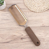 1pc Multifunctional Stainless Steel Foot Exfoliator Grinder Dead Skin Callus Remover for Man Woman (Rose Gold with Square Hole)
