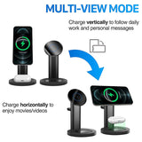 3 In 1 Magnetic Wireless Charger Fast Charging Station Dock Compatible with IPhone 12/12 Pro AirPod 2 Magsafe Case Iwatch Series