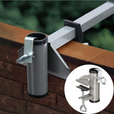 Outdoor Patio Umbrella Holder Clip Fixed Stable Chair Clamp Fishing Beach Bench Galvanized Mount Portable Parasol Stand Bracket
