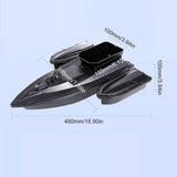 Fishing Bait Boat 500m RC Bait Boat Dual Motor Fish Finder 1.5KG Loading Support Auto Cruise/Route Correction w LED Light