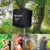 Protable 40L Solar Shower Bath Bag Outdoor Camping Hiking Water Storage Bag with Thermometer Outdoor Accessories Supplies