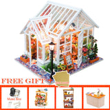 CUTEBEE DIY Dollhouse Wooden Doll Houses Miniature Doll House Furniture Kit Casa Music Led Toys for Children Birthday Gift A68A