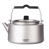 600ml / 1000ml Titanium Tea Pot Kettle Lightweight Camping Tea Kettle Coffee Pot for Home Kitchen and Outdoor Activities
