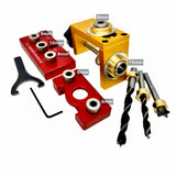 Upgraded 3 In 1 Doweling Jig Woodworking Adjustable 3-10mm Pocket Hole Jig,Alloy Drilling Guide Locator for Fast Splicing Board