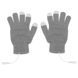 1 Pair USB Warm Gloves USB Heated Gloves Winter Warm Cotton Gloves Electric Gloves Touch Screen Mittens  Hand Warmer