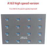 Duplicator Hub A-163 16 Ports Industrial USB 3.0 for Batch Copy Files from PC Computer to SD TF Card U USB flash driver copier