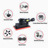 Random Orbit Air Sander with 90x175mm Base Self Vacuuming Pneumatic Sander Air-operated Polisher for Auto Body Work Furniture