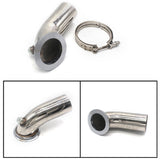 Stainless Turbo Exhaust Downpipe 90°+ HX V-band Flange Clamp for 4.375" Turbos