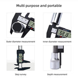 Digital Vernier Caliper 6inch LCD Electronic Carbon Fiber Gauge 150mm 0.1mm Micrometer Digital Ruler Height Depth Measuring Tool