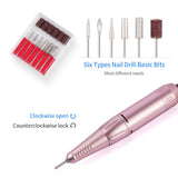 4-IN-1 Mult Nail Machine Vacuum Cleaner Dust Collector With Light UV Nail Lamp 30000RPM Handpiece Drill Manucure Drill Bits Set