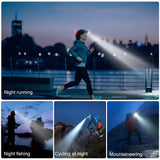 TS Lighting USB Rechargeable Red Safety Light headlamp with led T6 Head Lights 18650 Lithium Head Lamps