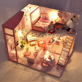 Cutebee DIY DollHouse Wooden Doll Houses Miniature Dollhouse Furniture Kit Toys for Children New Year Christmas Gift  Casa M025