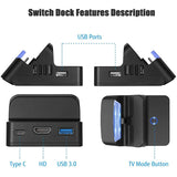 Portable Charging Dock Stand For Nintendo Switch/Lite TV HDMI-Compatible Video Conversion Adapter USB Charger Station
