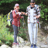 Trekking Stick Carbon Fiber Nordic Skiing Walking Cane Hiking Camping Poles Ultra-Light Adjustable Telescopic Cane