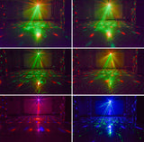 RGB LED Crystal Disco Magic Ball with 60 Patterns RG Laser Projector DJ Party Holiday Bar Christmas Stage Lighting Effect