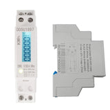 50Hz 220V Single Phase Electricity Meter Energy Meter DIN Rail Meter with LCD Digital Display 32A Plastic