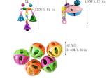 15 PCS Set Combination Parrot Bird Toys Articles Parrot Bite Pet Bird Toys For Parrot Training Bird Toy Swing Ball Bell Standing
