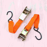 4 PCS/Set inch Tie Down Straps Heavy Duty Cargo Motorcycle Truck Luggage Ratchet Straps with Hooks (Orange)