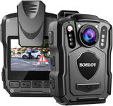 BOBLOV M5 1440P Body Camera 128GB Police Recorder 4200MAH Battery Bodycam Chest Camera IP67 Waterproof Mini Body Cam
