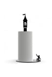 Metal Paper Towel Holder Rapunzel Figured Decorative Black Mat Electrostatic Paint