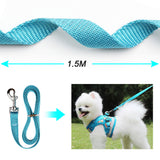 Nylon Dog harness Vest Adjustable Reflective with 1.5m Dog leash for small large Cats Dogs Chihuahua Husky Dog Training Supplies