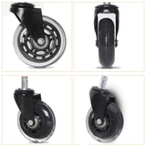 5PCS Office Chair Casters Hard Floor Casters Premium Caster Wheels for Parquet Laminate Swivel Chair Wheel for Office Desk Chair