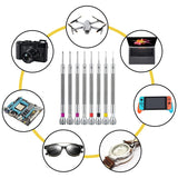 Micro-Precision Jewelry Screwdriver 0.6-1.6mm 8PCS Watch Screwdriver Set with 8 Extra Replacement Blades