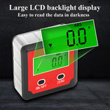 MAKINGTEC 360 Degree Mini Digital Protractor Inclinometer Electronic Level Box Magnetic Base Measuring Tools