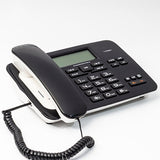 Desktop Cord Phone Dual Port Landline with Caller ID, R Key, DND Setting, Speaker, Adjustable Flash Time &amp; Screen Brightness