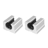 4Pcs 12Mm/0.47Inch SBR12UU Aluminum Open Linear Router Motion Bearing Solide Block Unit XYZ CNC SBR Series
