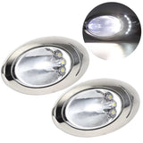 2Pcs LED Marine Light IP66 Waterproof Boat Transom Light 6300K 300lm High Brightness Yacht Spotlight Marine Lighting Accessories