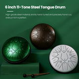 Steel Tongue Drum Mini Hand Pan Drums with Drumsticks Percussion Musical Instrument for relaxation yoga practice