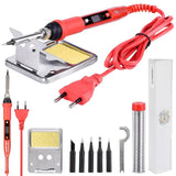 JCD 80W Electric Soldering Iron LCD Digital Display Adjustable Temperature 220V/110V Solder Station Welding RepairTool Kit 908S