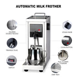 MPump Pressure Steam Milk Frother Coffee Milk Frother Latte Steam Engine Temperature Display One-Button Cleaning