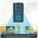 M7 Smart Video Doorbell Visual Doorbell WiFi Door Bell 166° Universal HD Multifunctional Intercom Two Way Audio Ring Camera